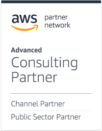 ロゴ:AWS Partner Network - Advanced Consulting Partner - Channel Partner, Public Sector Partner
