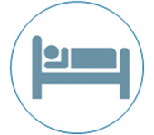 イメージ図：ベッドで休む人