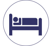 イメージ図：ベッドで休む人