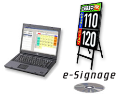 イメージ：コンテンツの配信・管理システム「e-Signage」